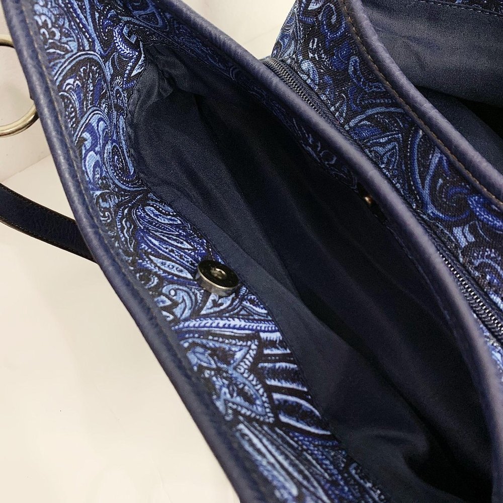 St. John's bay purse blue paisley - Picture 14 of 16